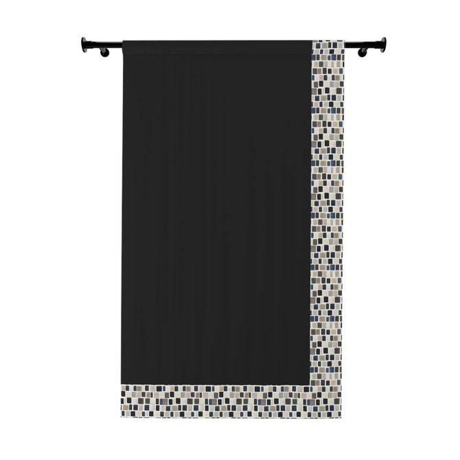 Cityscape (Black) Blackout Curtain