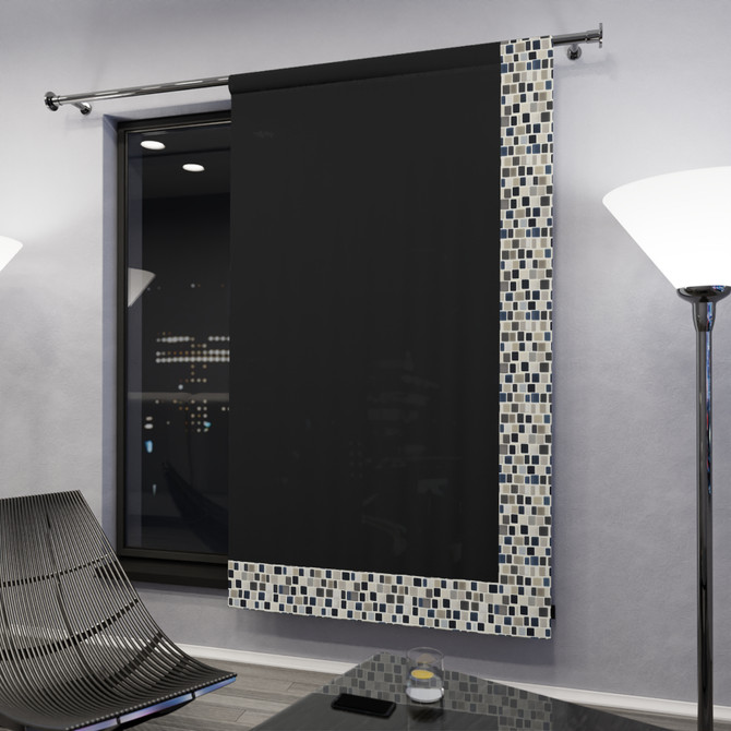 Cityscape (Black) Blackout Curtain