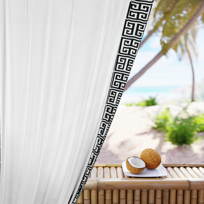 Meander Motif Blackout Curtain