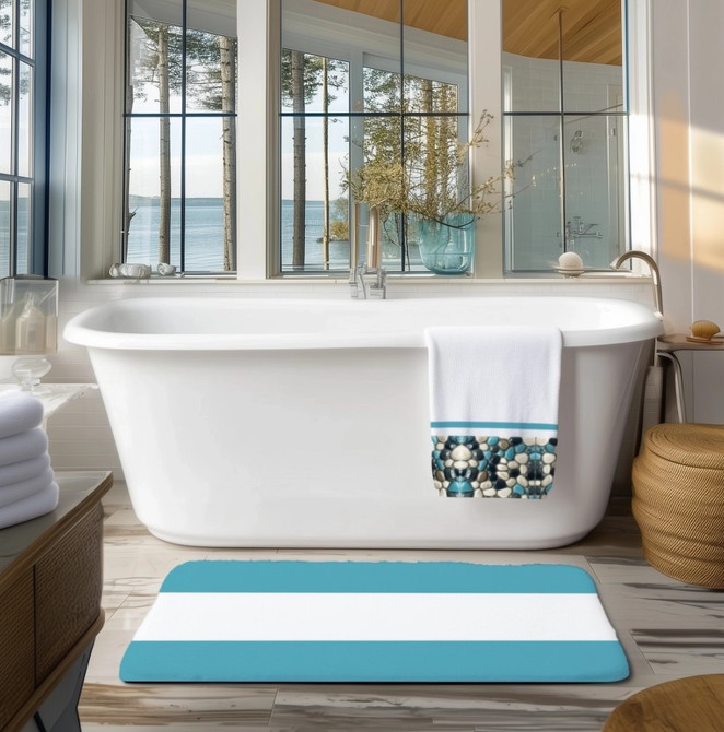 Blue Pearl Bathroom Mat