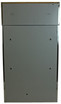 The Frost 304 NLS large wall-mounted waste receptacle in stainless steel, designed for durability and high-capacity waste management. Back Mounting View