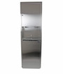 The Frost 422C Surface Mounted Combination Paper Towel Dispenser and Disposal Open Waste in Stainless Steel, showcasing durability and convenience in a sleek, modern design suitable for commercial restrooms.