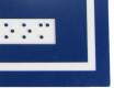 Frost 965 gender-neutral washroom signage in blue with white symbols and Braille, indicating a welcoming space for users of any gender.