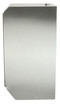 Sophisticated stainless steel automatic paper towel dispenser by Frost, featuring touchless dispensing and a clear pictogram, perfect for upscale and high-usage environments. Side View
