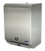 Sophisticated stainless steel automatic paper towel dispenser by Frost, featuring touchless dispensing and a clear pictogram, perfect for upscale and high-usage environments.