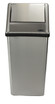 Frost 301NLS stainless steel medium waste receptacle with lid, showcasing durability and modern design suitable for various environments.