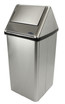 Frost 301NLS stainless steel medium waste receptacle with lid, showcasing durability and modern design suitable for various environments.