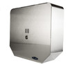 The Frost 168-S Jumbo Toilet Tissue Dispenser in stainless steel, designed for commercial restrooms, offering a secure, high-capacity solution for tissue dispensing.