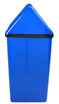 Frost 301R NL medium blue recycling container with lid, designed for easy waste segregation and promoting recycling in various settings. Side View.