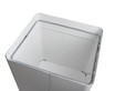 Frost 302 NL small white waste receptacle with lid, offering a clean and discreet solution for waste management in compact spaces. Inside View.