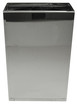 The Frost 327 Stainless Steel Large Wall Mounted Waste Receptacle presents a sturdy, polished appearance with an open top, ideal for efficient waste management in busy settings.