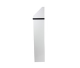 The Frost 304 NL large wall-mounted waste receptacle in white, featuring a sleek design for efficient waste management in high-traffic areas. Side View.