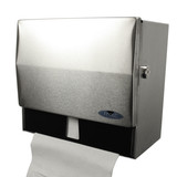 Frost 103 - Universal Roll and Single Fold Paper Towel Dispenser With Lock (Stainless Steel) Side