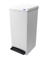 The Frost 305 foot-operated waste receptacle in white, featuring a no-touch design for superior hygiene and waste management.