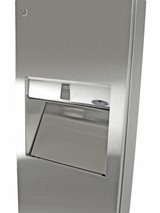 Frost 400 C Large Surface Mounted Stainless Steel Combination Paper Towel Dispenser and Waste Disposal, a hygienic and stylish addition to commercial restrooms.