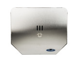 The Frost 166-S Stainless Steel Jumbo Toilet Tissue Dispenser, showcasing a robust and efficient design perfect for accommodating larger rolls in high-traffic restrooms. Front View.
