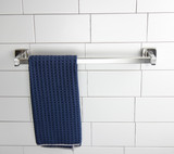 The Frost 1140-S Stainless Steel Towel Bar 18" showcases a minimalist and sturdy design, perfect for modern bathrooms in need of reliable towel hanging solutions.