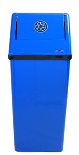 Frost 301R NL medium blue recycling container with lid, designed for easy waste segregation and promoting recycling in various settings.