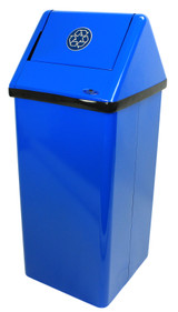 Frost 301R NL medium blue recycling container with lid, designed for easy waste segregation and promoting recycling in various settings.