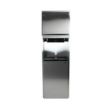 Frost 422-50A Recessed Stainless Steel Control Roll Paper Towel Dispenser and Open Waste, showcasing a streamlined design perfect for modern commercial restrooms.