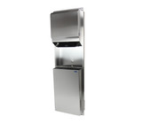 Frost 422-50C Surface Mounted Stainless Steel Control Roll Paper Towel Dispenser and Open Waste, featuring a modern design for enhanced restroom hygiene and efficiency.