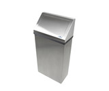 Frost 303-3 NL stainless steel wall-mounted waste receptacle, designed for ease of use and maintenance in high-traffic areas.