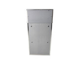 Frost 303-3 NL stainless steel wall-mounted waste receptacle, designed for ease of use and maintenance in high-traffic areas. Back Mount View.