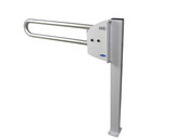 Frost 1055-500 Swing Up Grab Bar Mounting Bracket in white, providing a secure and adaptable bathroom safety feature for users with varying mobility needs.