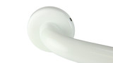 Frost 1001-W18 White 18-inch Grab Bar with a 1.25-inch diameter, ensuring safety with its sturdy grip and integrating seamlessly into bathroom décor for a clean, refined look.