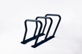 The Frost 2090-Black is a sturdy and stylish steel outdoor bike rack for six bicycles, featuring a sophisticated black finish and a design built for durability.