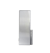 Stainless steel Frost 908 outdoor ashtray, heavy-duty and wall-mounted, designed for efficient cigarette disposal in compact spaces.