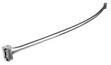 Elegant Frost 1145CRV Curved 60" Shower Rod in Stainless Steel, perfect for adding extra space and a modern touch to any shower setup.