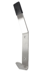 Durable and sleek Frost 1146-B Stainless Steel Coat Hook with protective bumper, providing a perfect balance of style and functionality.