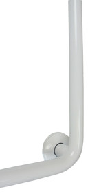Frost 1003-W30X30 White 30"x30" Grab Bar with a 1.25-inch diameter, offering a clean, modern look while ensuring safety and support in bathroom environments.