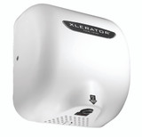 The White Epoxy Paint Xlerator Hand Dryer (XL-W), a sleek and efficient solution for commercial or public restrooms. Featuring a crisp white finish, this hand dryer offers efficient drying technology, hygienic touch-free operation, durable construction, energy-efficient performance, easy installation, and versatile application.