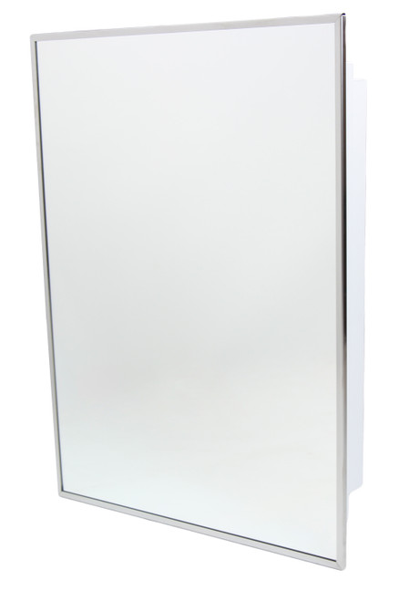 Elegant white Frost 812-W surface mounted medicine cabinet, offering spacious storage with a contemporary design to enhance your bathroom's aesthetic and organization.