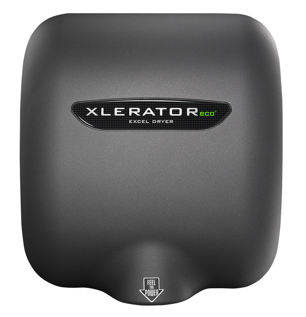 Eco Textured Graphite Epoxy Paint Xlerator Hand Dryer (XL-GR-ECO) combines performance with sustainable design. Its unique textured graphite epoxy finish adds a tactile dimension, setting new standards in restroom aesthetics. Efficient drying technology ensures quick, touch-free operation for a sanitary environment. Durable construction and energy efficiency make it ideal for various settings.