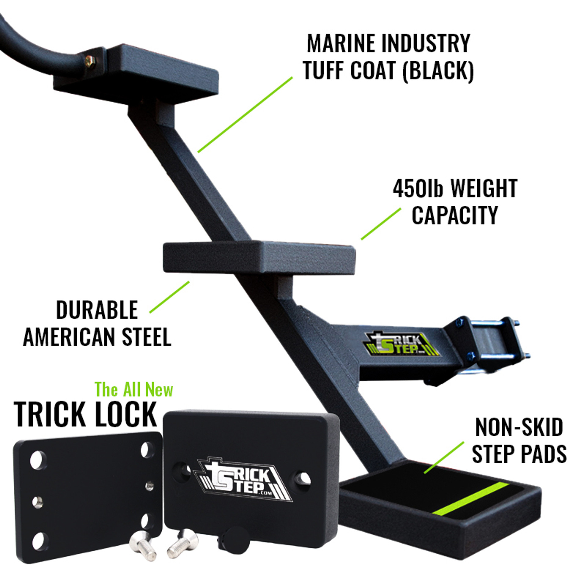 Boat Steps For 2021 Tracker Trick Step Marine Trailer Steps   Trick Step Product Photo WithLOCK  70191.1615230988 