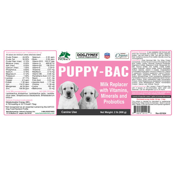 DogZymes Puppy - Bac Milk Replacer - A Better Way Pet Care