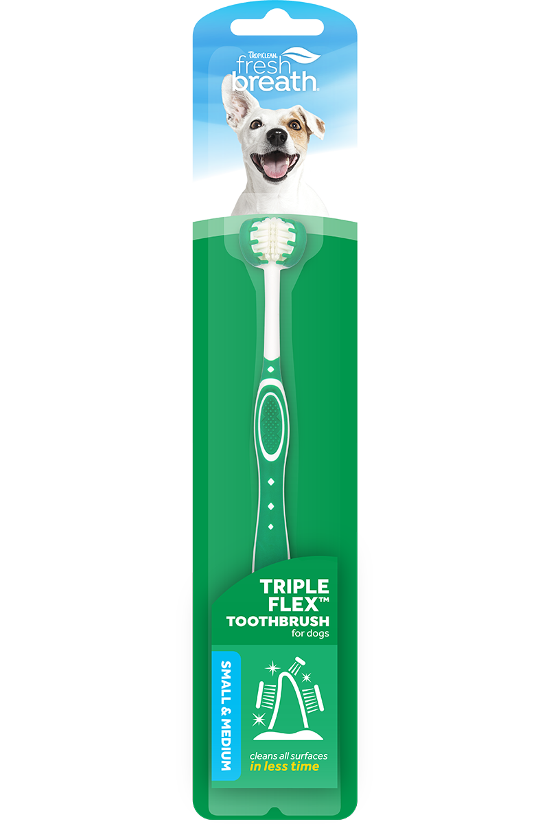 TripleFlex Toothbrush for Small & Medium Dogs A Better Way Pet Care