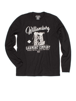 Long Sleeve Williamsburg Bridge Logo T-Shirt
