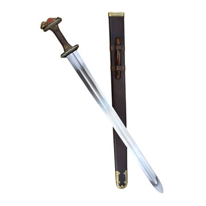 Scandinavian Vendel Chieftain’s Sword – Brass Hilt with Tin Plated Accents – Deepeeka Primus