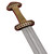 Bronze Hilt Danish Viking Sword with Damascus Blade