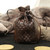 Woven Leather Coin Pouch