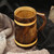 Wooden Beer Mug with Antique Golden Thread