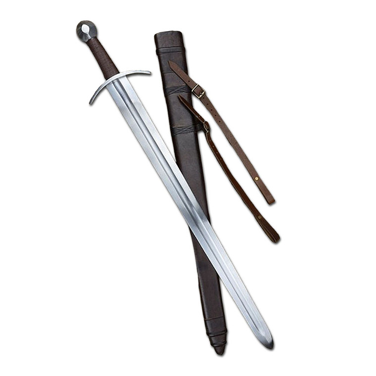 Knightly Arming Sword with adjustable hanging scabbard – Stage Combat Version