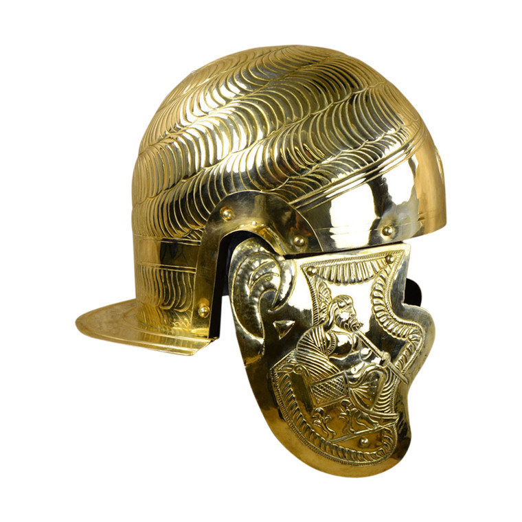 1st Century Embossed Roman Cavalryman’s Helm – 20 Gauge – Deepeeka