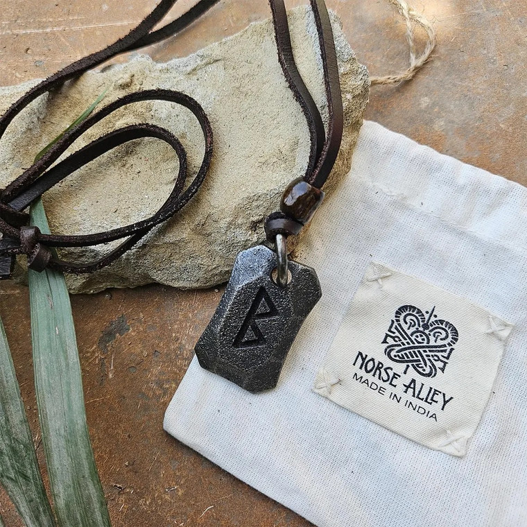 Viking Rune Pendant Berkano | Birth Rune Necklace | Norse Growth Amulet | Viking Jewelry | Feminine Power Symbol