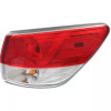 Halogen Tail Light Set For 2013-17 Nissan Pathfinder Clr/Red w/ Bulbs 2Pcs CAPA