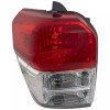 Halogen Tail Light Set For 2010-2013 Toyota 4Runner Clear & Red Lens 2Pcs CAPA